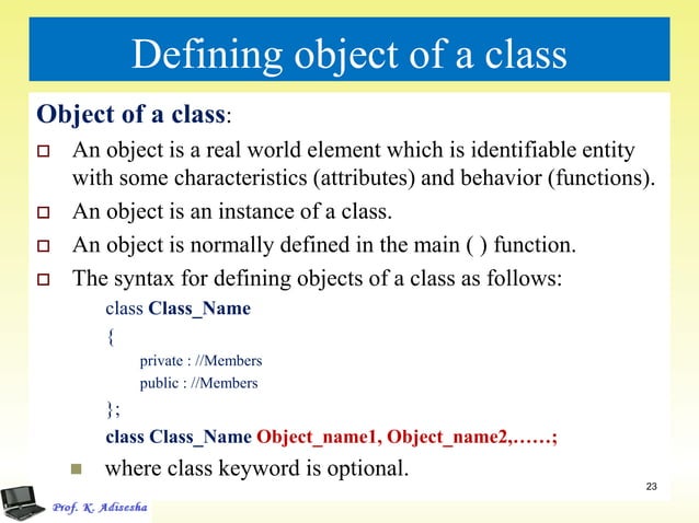 Class and object | PDF