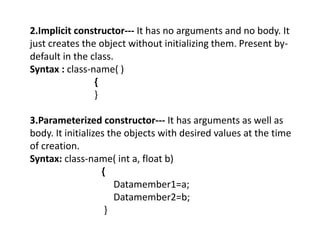 Class and object | PPTX