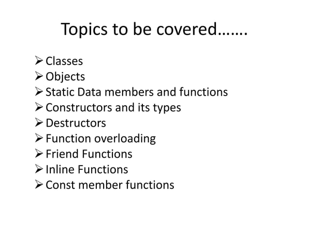 Class and object | PPT