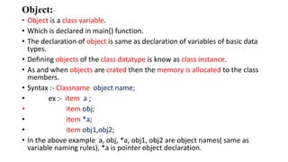 class and object C++ language chapter 2.pptx
