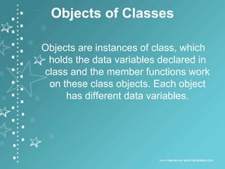 Class and object in c++ | PPT
