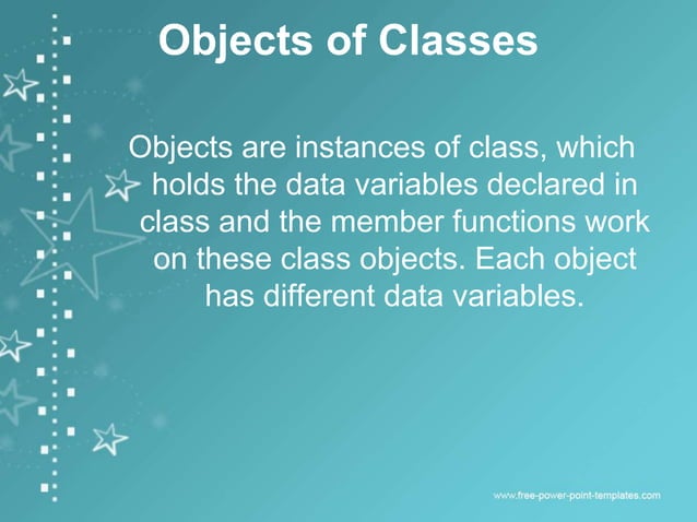 Class and object in c++ | PPT