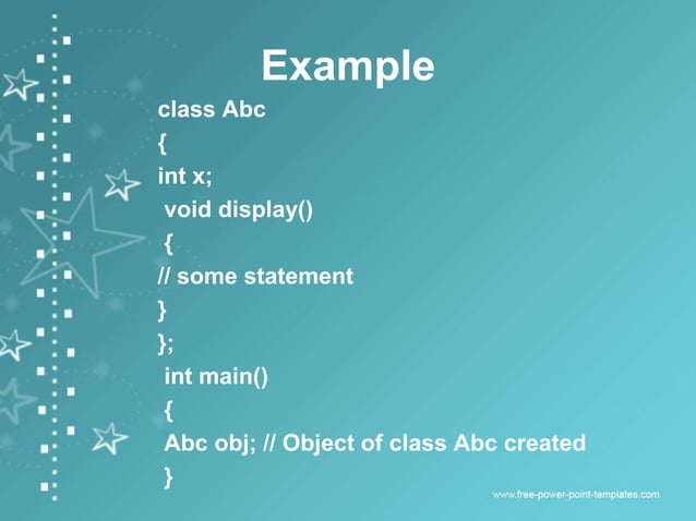 Class and object in c++ | PPT