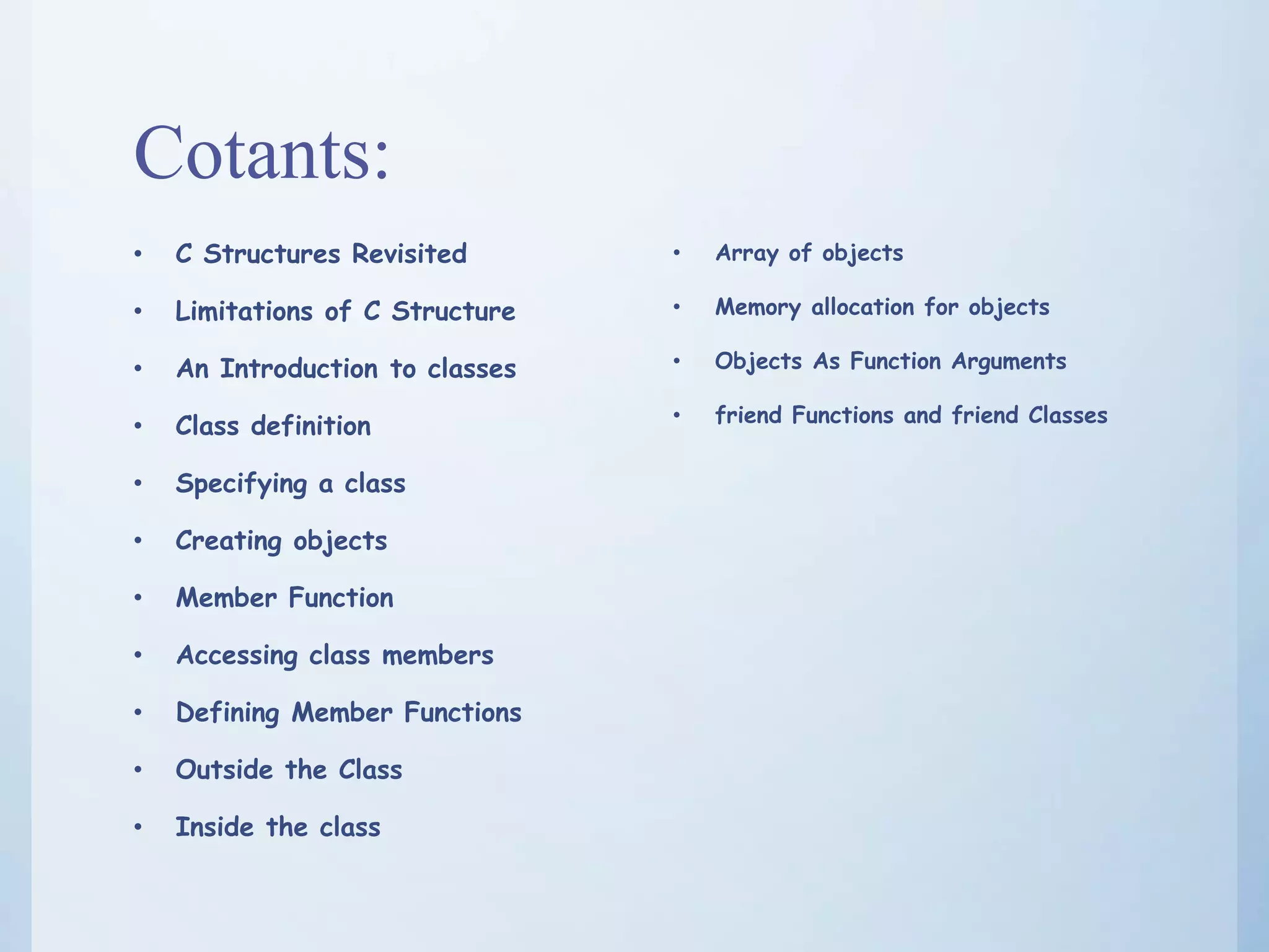 Class and objects | PPT