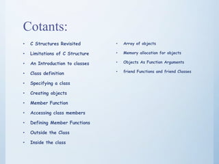 Class and objects | PPT