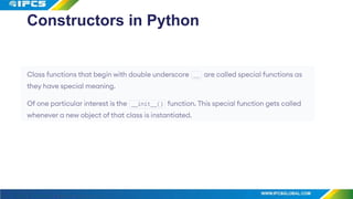 Constructors in Python
 
