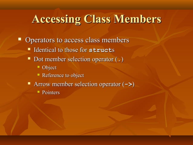 Class and object in C++ | PPT | Programming Languages | Computing