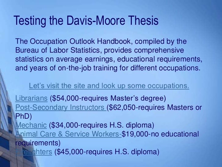 davis and moore thesis of stratification Davis-moore thesis discusses and analyzes the social equality and inequality and explains why different social stratification, according to davis-moore thesis. davis and moore thesis of stratification Davis-moore thesis discusses and analyzes the social equality and inequality and explains why different social stratification, according to davis-moore thesis.
