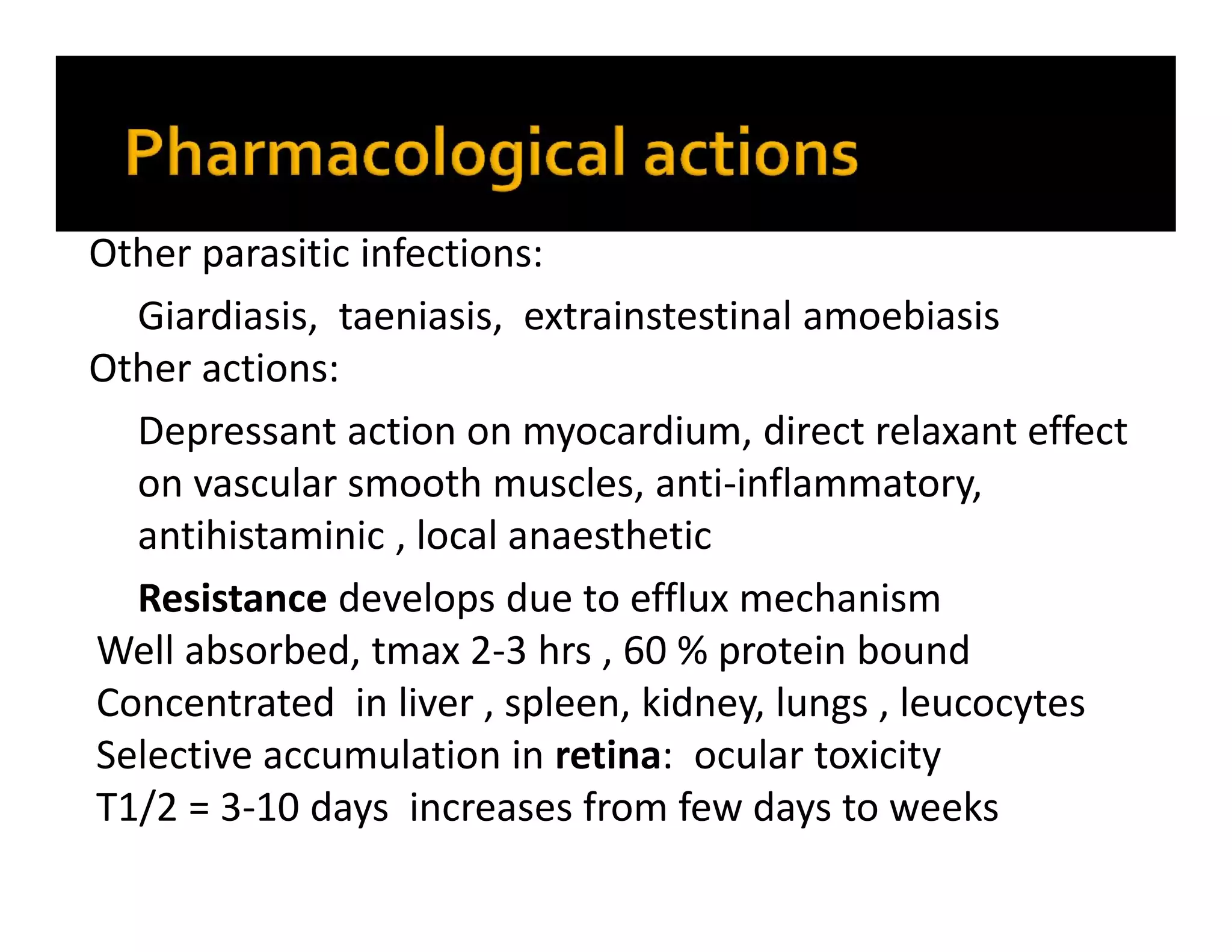 CLASSIFY ANTIMALARIAL DRUGS WITH EXAMPLES visual data 6