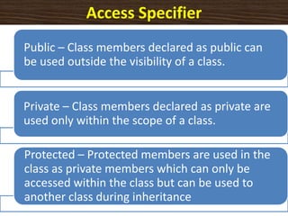Public Class In Same Assembly Class as the basis of all computation | PPSX