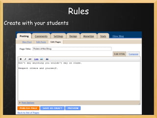 Rules Create with your students 