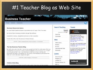#1 Teacher Blog as Web Site 