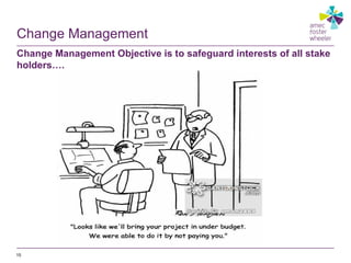 Change Management
Change Management Objective is to safeguard interests of all stake
holders….
15
 