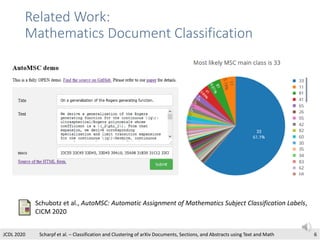 Classification and Clustering of arXiv Documents, Sections, and ...