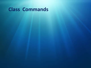 Class Comands Class  Commands How do you say...? 