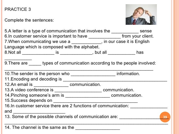 customer service sentences