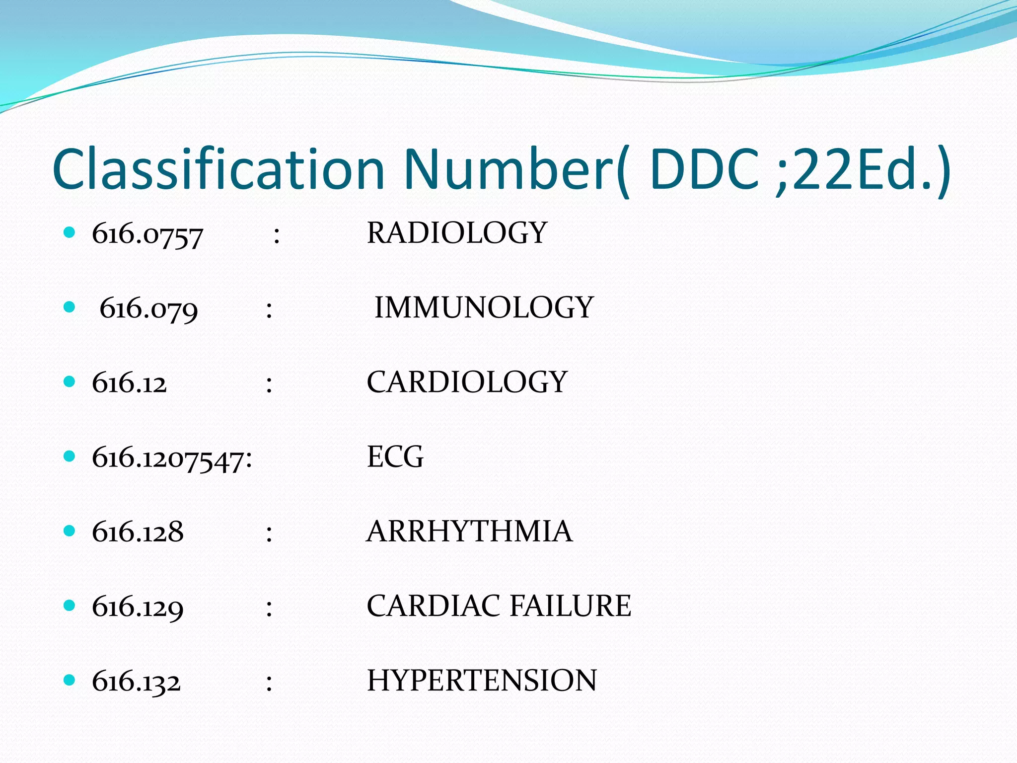 Classification Guideline for Medical College Library Professionals | PPTX
