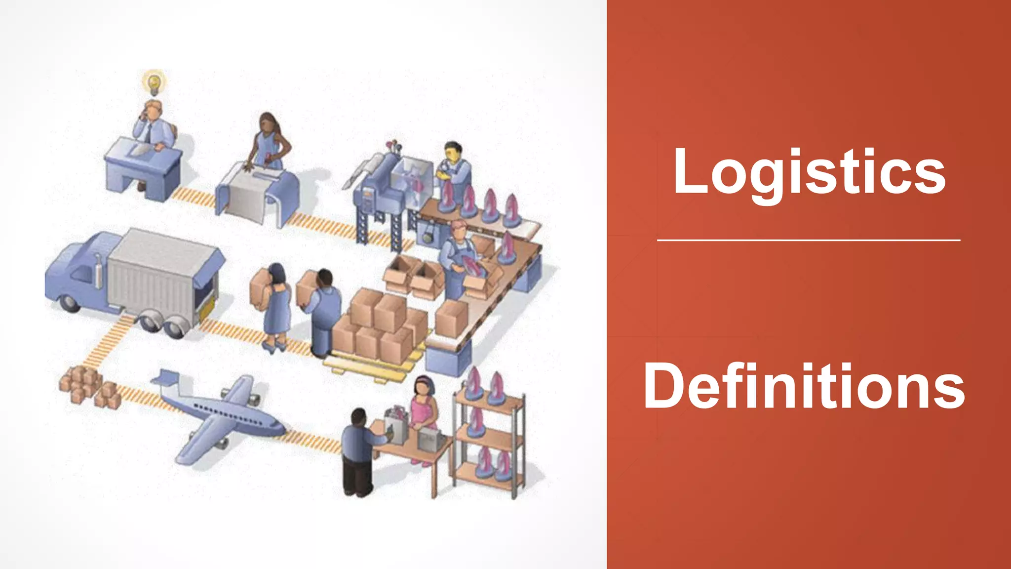 Logistics
Definitions
 