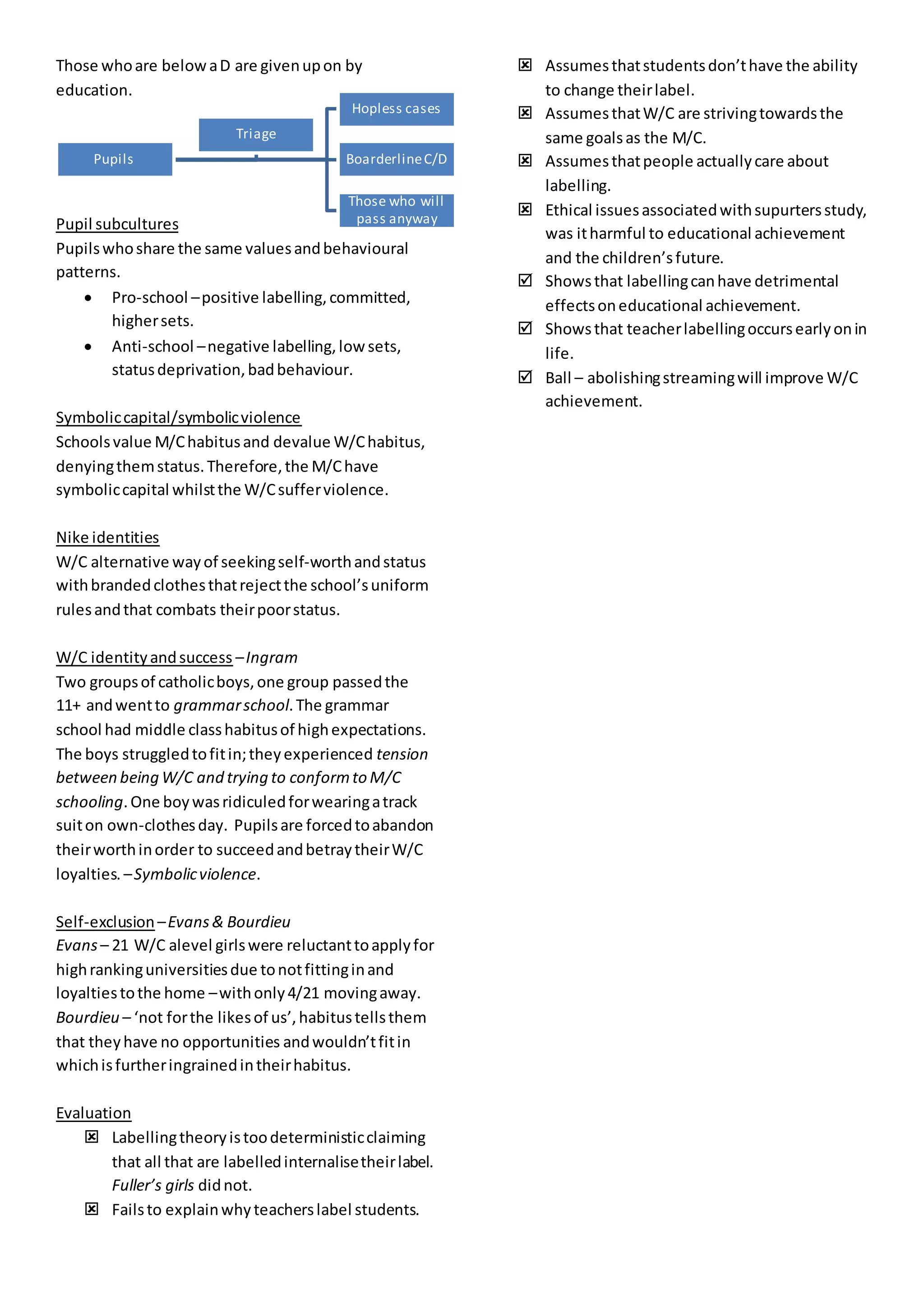 Class differences in educational achievements PDF