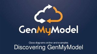 Discovering GenMyModel
Class diagrams online and examples
 