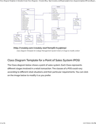 Class Diagram Templates To Instantly Create Class Diagrams Creately ...