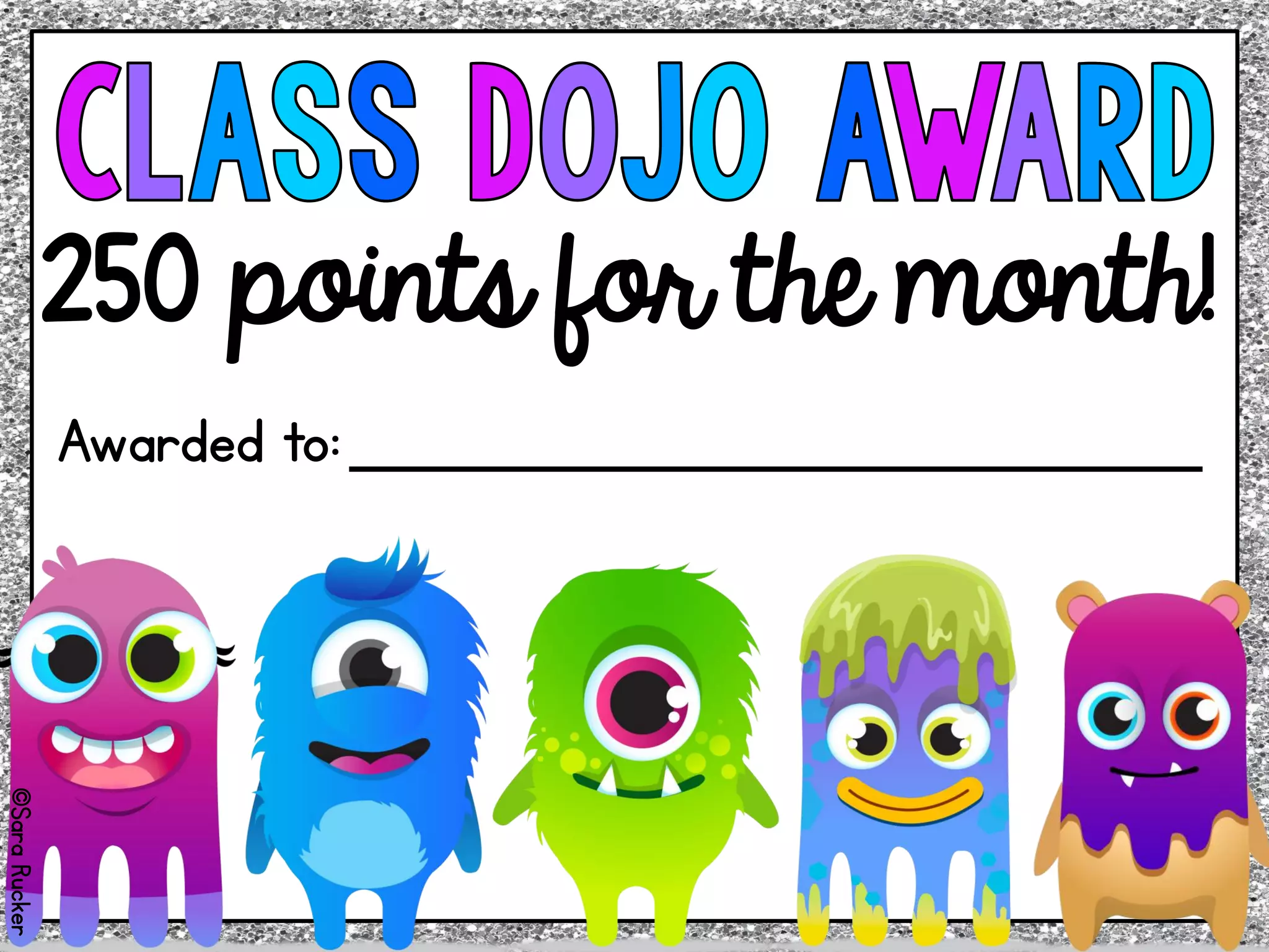 250 points for the month!
Awarded to:
©SaraRucker
 