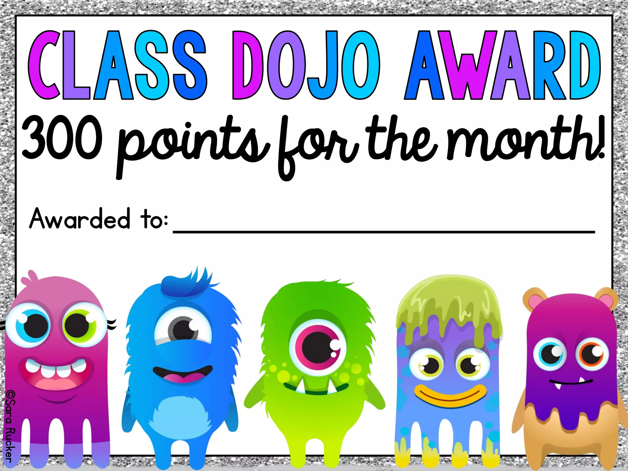 300 points for the month!
Awarded to:
©SaraRucker
 