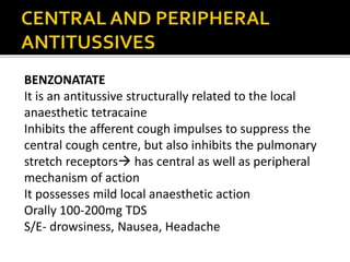 Class drugs used in cough | PDF