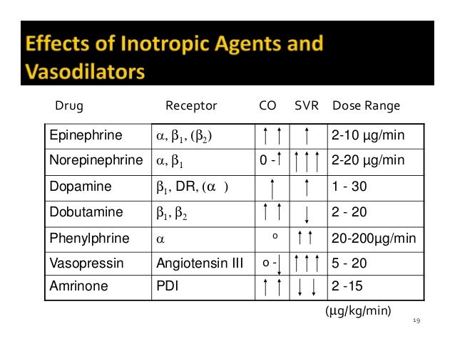 Class drug therapy of shock Class drug therapy of shock