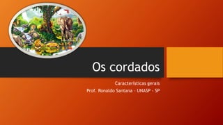 Os cordados
Características gerais
Prof. Ronaldo Santana – UNASP - SP
 