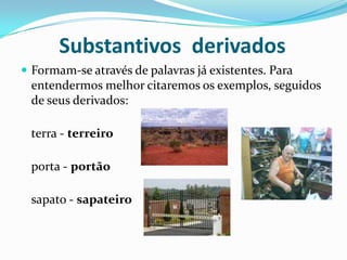  compostosSubstantivos comuns Indicam seres de uma mesma espécie:Ex: vaca,      computador,                                  carro