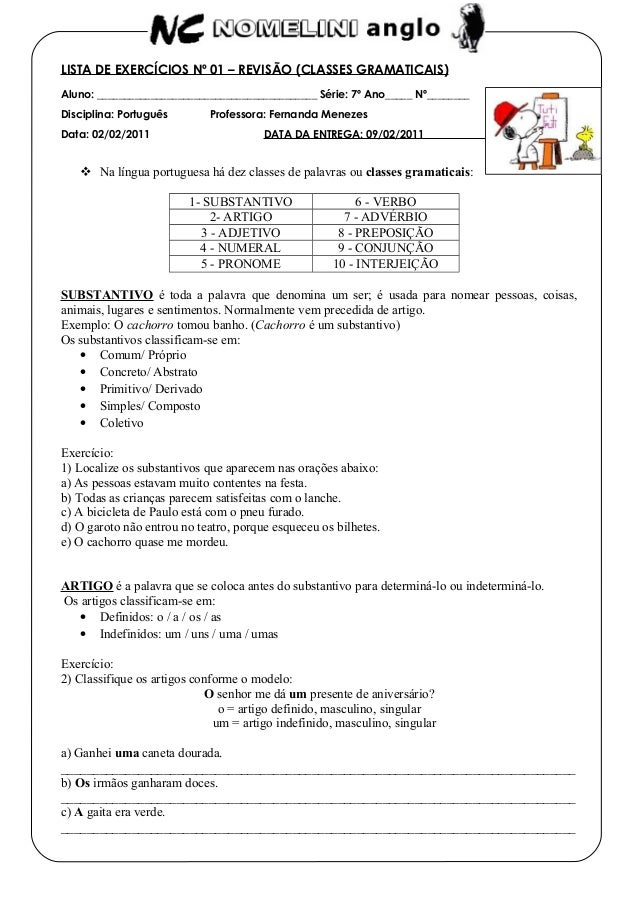 Pesquisa sobre substantivo e adjetivo