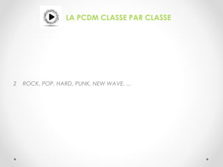 LA PCDM CLASSE PAR CLASSE
2 ROCK, POP, HARD, PUNK, NEW WAVE, ...
 