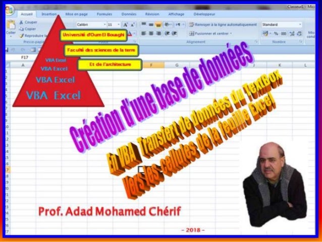 Creation D Une Base De Donnee En Vba Excel