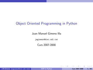 Object-oriented Programming in Python | PPT