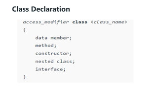 Class Declaration
 