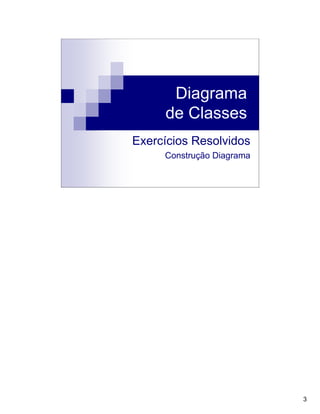 3
Diagrama
de Classes
Exercícios Resolvidos
Construção Diagrama
 