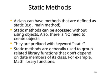 Comprehensive Guide to Java Classes, Objects, Constructors, and Static ...