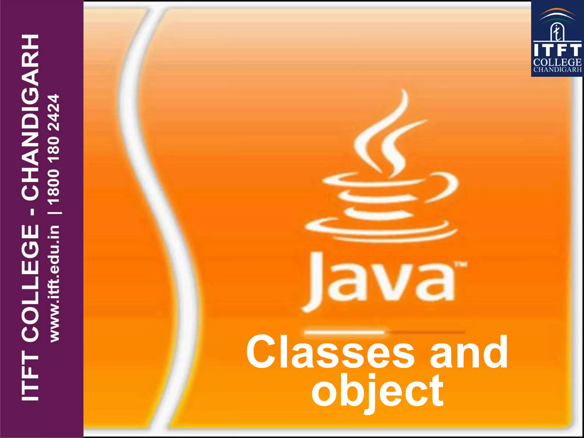 Classes and
object
 
