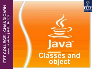 Classes and
object
 