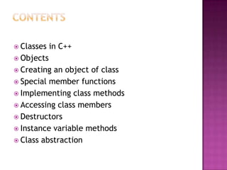 Classes and objects | PPT