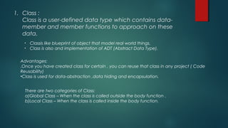 Classes and objects | PPT