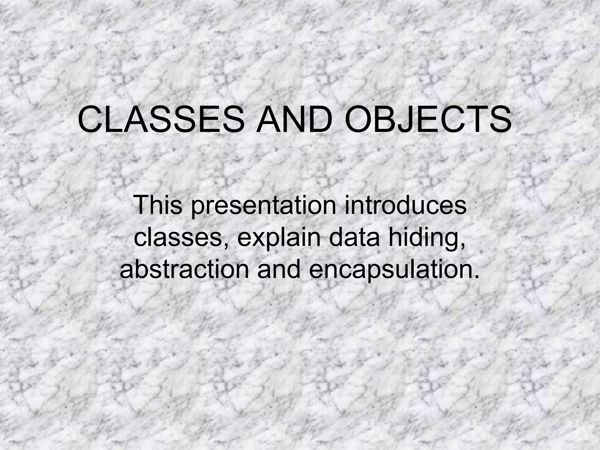 CLASSES AND OBJECTS IN C++ +2 COMPUTER SCIENCE | PPT