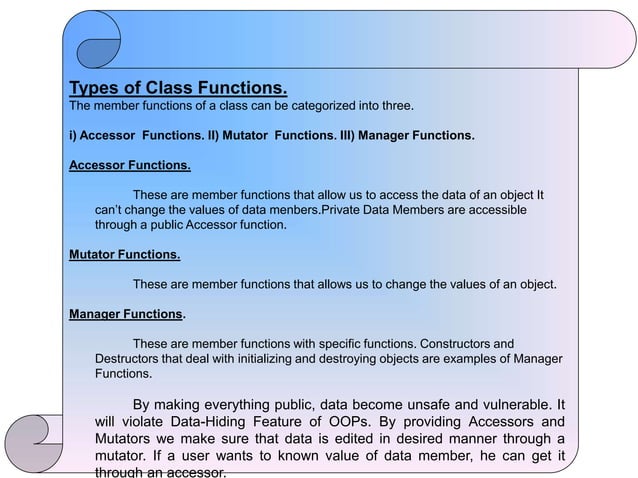 CLASSES AND OBJECTS IN C++ +2 COMPUTER SCIENCE | PPT