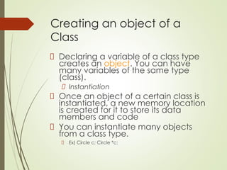 CLASSES and OBJECTS in C++ detailed explanation | PPT