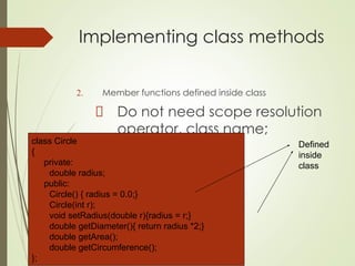 CLASSES and OBJECTS in C++ detailed explanation | PPT