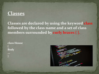 Classes and Objects in C# | PPTX