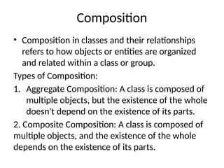 Class Compesition Classes and their relationships Lec 6.pptx