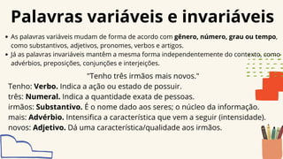 Varias Comprehensive Guide to Portuguese Word Classes and Grammar | PDF
