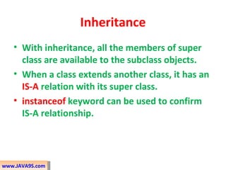 Java Classes methods and inheritance | PPT